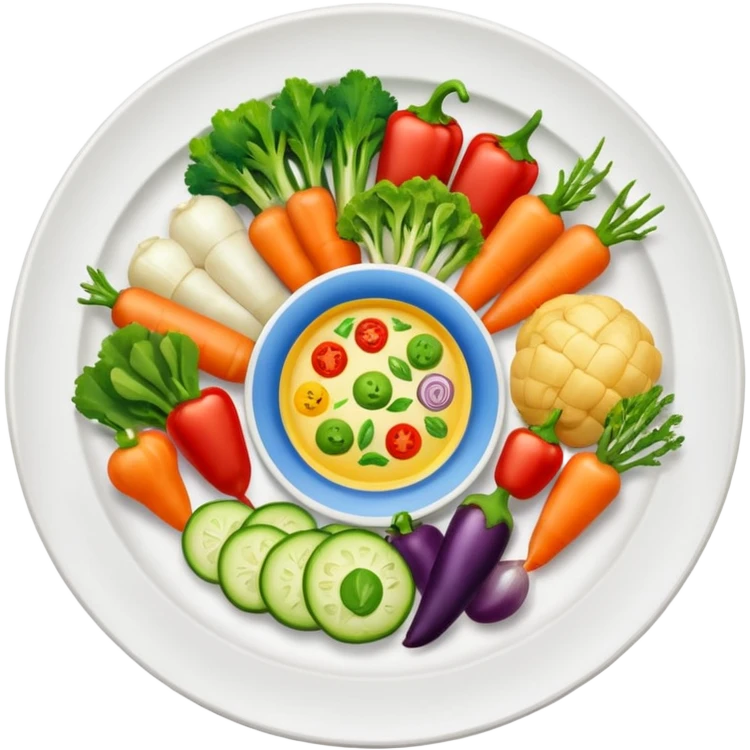 a plate of food emoji