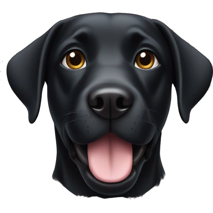 Black Labrador dog face  emoji