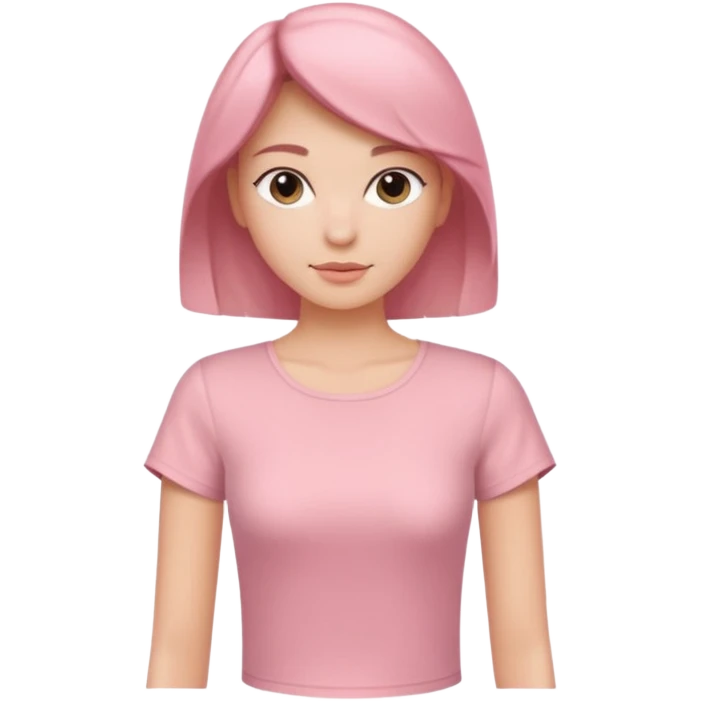 Rose-pink women’s top with short sleeves, soft fabric, gentle lighting, isolated on plain background. Complete plain, no textures. emoji