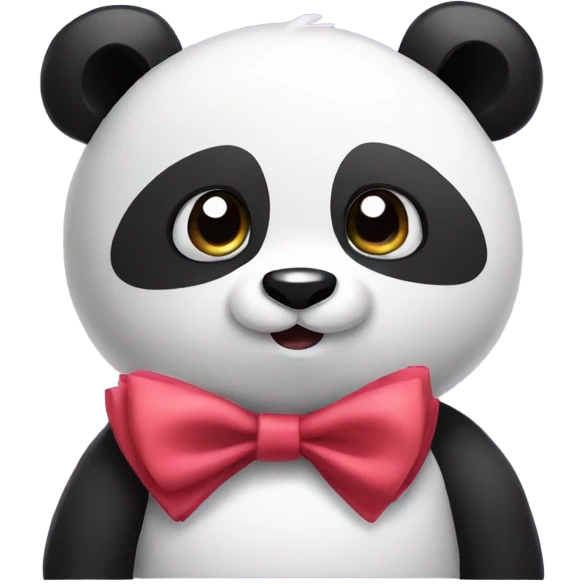 panda with a bow emoji
