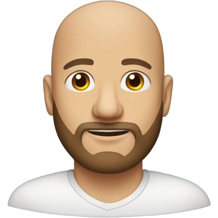 bald man with beard portrait emoji