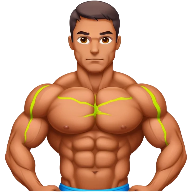 Bodybuilder with neon veins emoji
