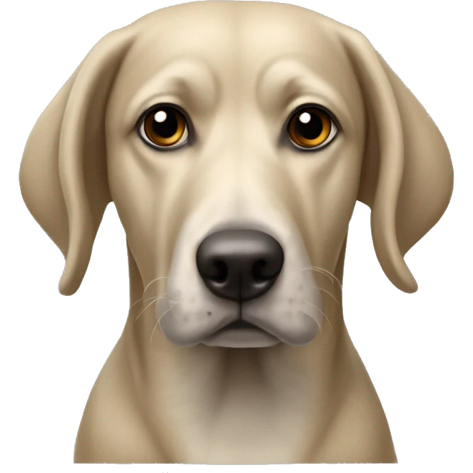 Perro braco de weimar  emoji