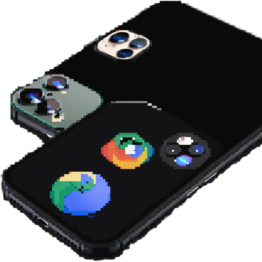 iPhone 15 Pro with triple camera system and dynamic island emoji