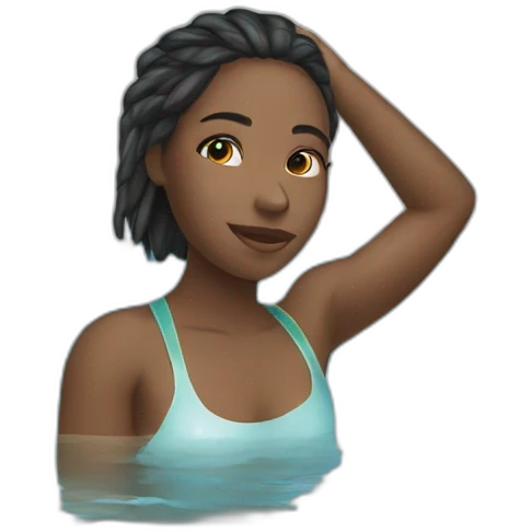 Fille piscine emoji