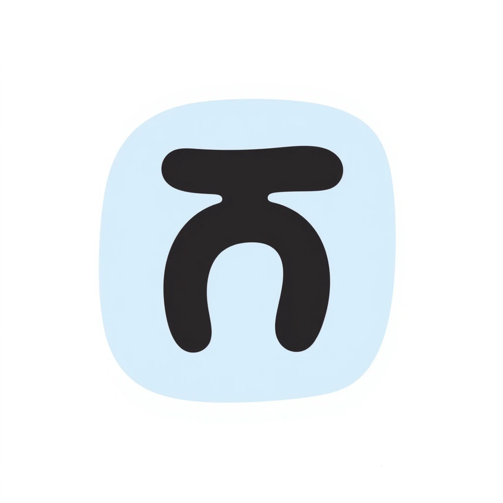 The Phoenician letter "𐤊" on a light blue circular background, Kaspa cryptocurrency logo emoji