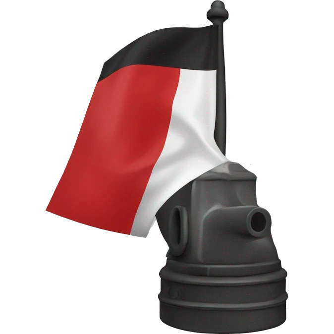 Schwarz weiß rot flagge  emoji
