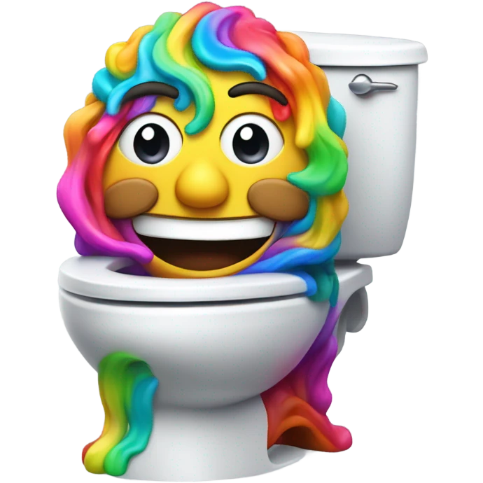 skibidi toliet rainbow emoji