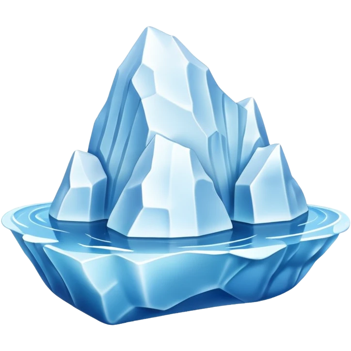 A 3D iceberg in Apple emoji style
 emoji