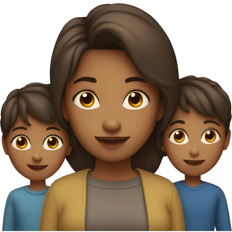 woman, 1 daughter, 3 boys  emoji