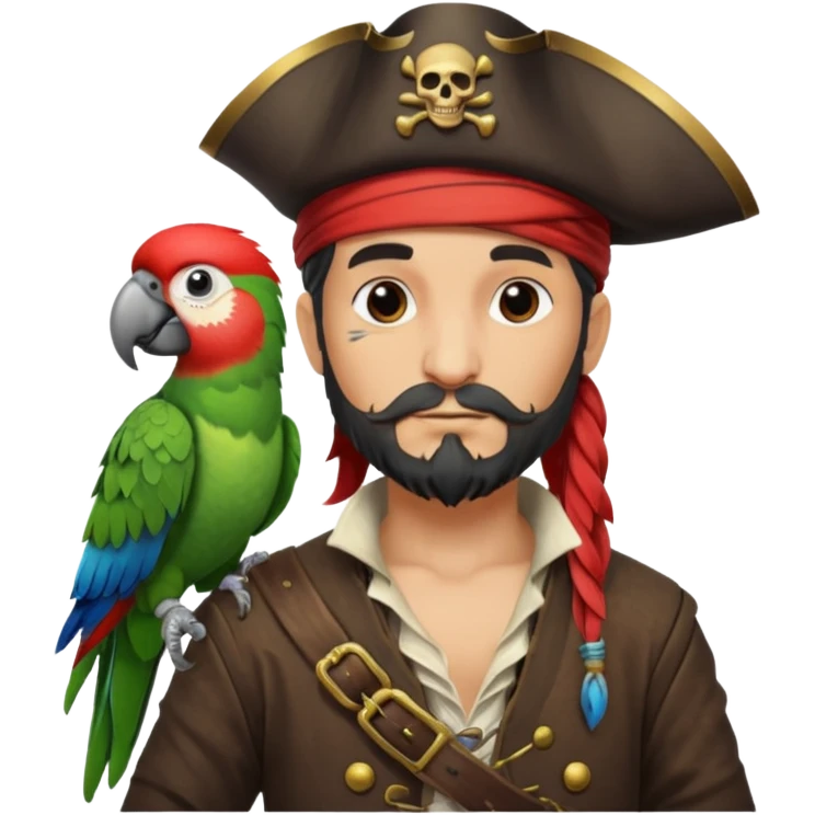 pirate and parrot emoji