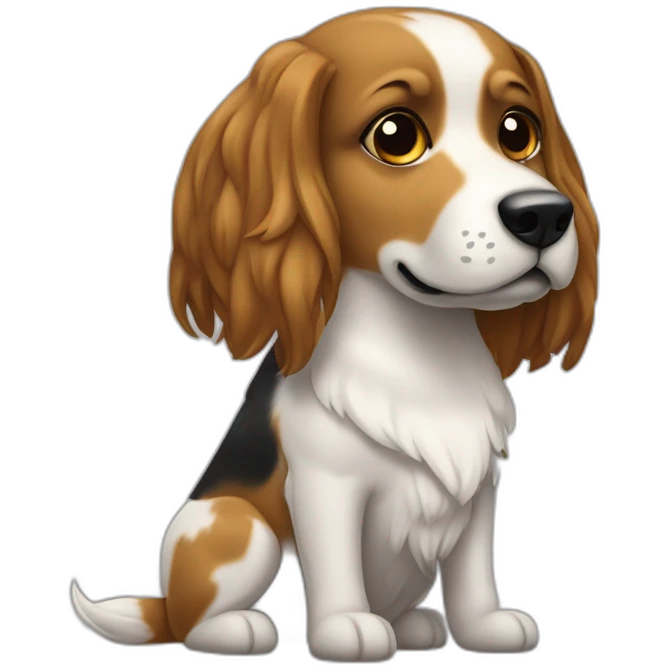 Chien et sa maîtresse emoji