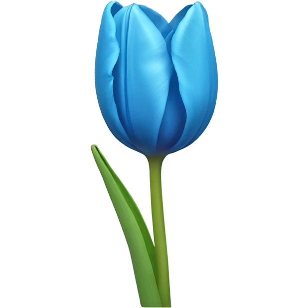 Tulip in blue emoji