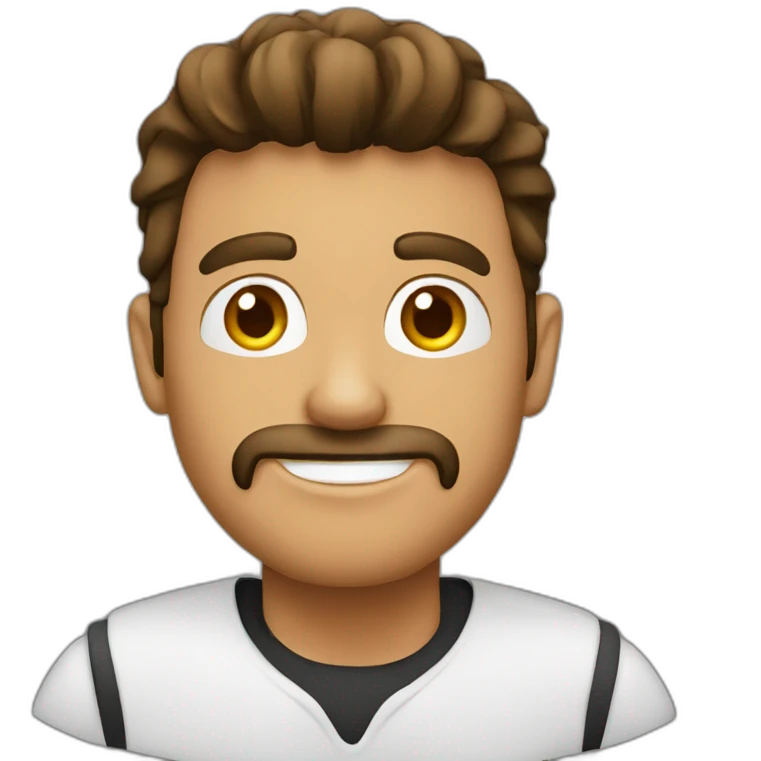 hombre mitad escritorio emoji