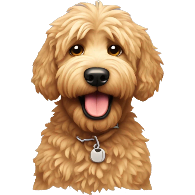 Golden doodle mad emoji