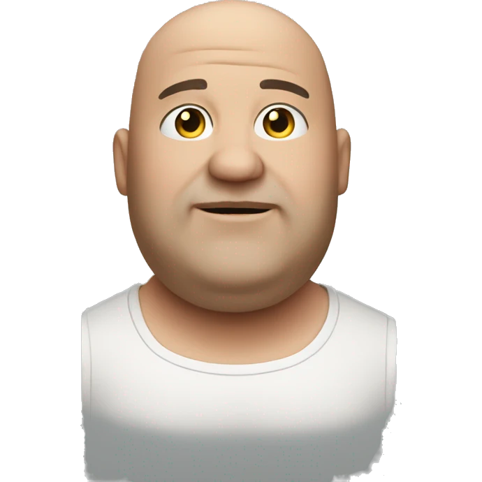 A fat big bald man  emoji