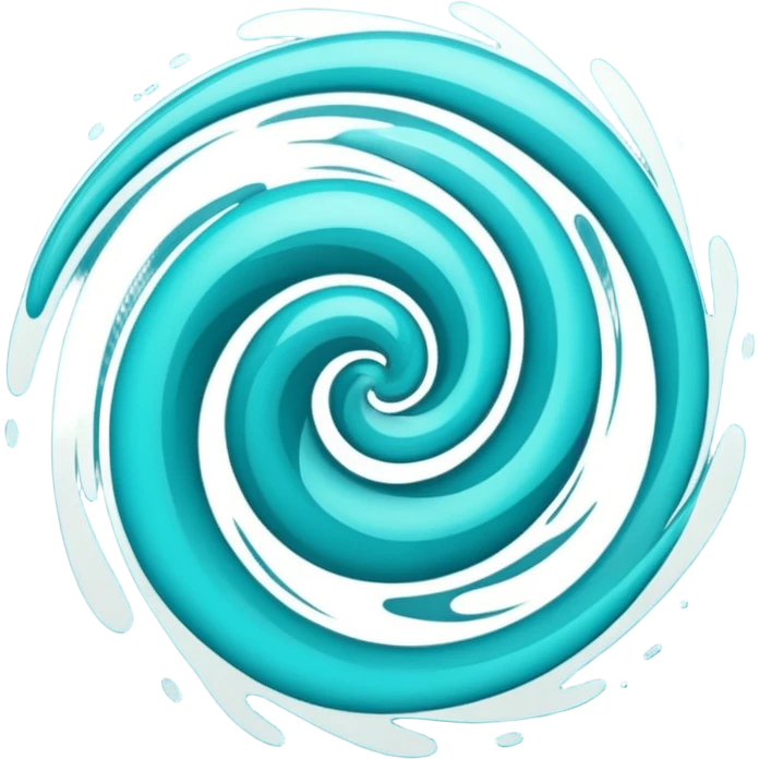 Swirl storm mark the colur teal emoji