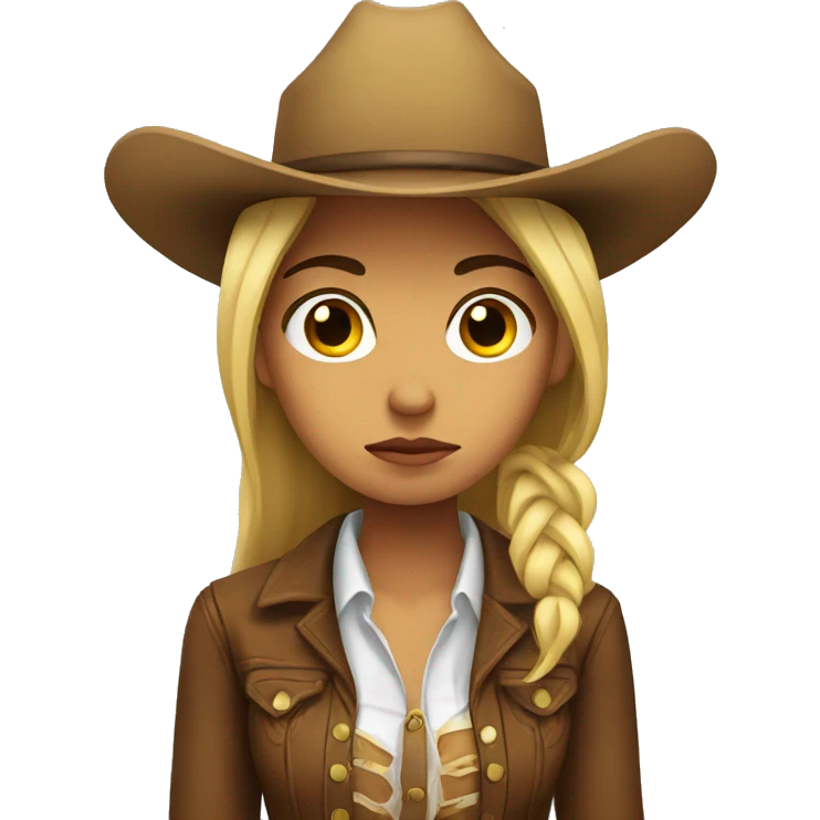 Sad cowgirl emoji