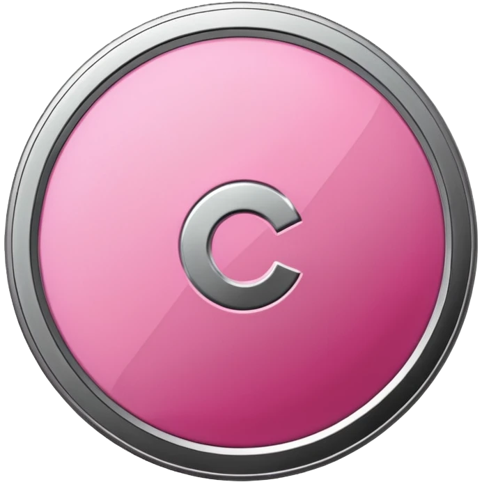 Pink crypto coin emoji
