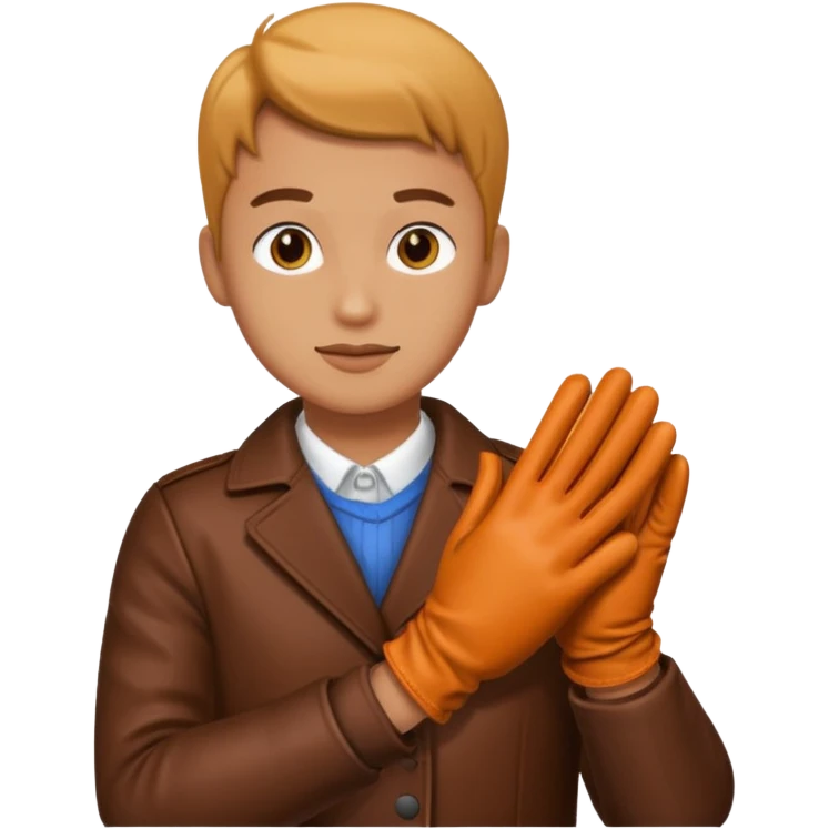 putting on glove emoji