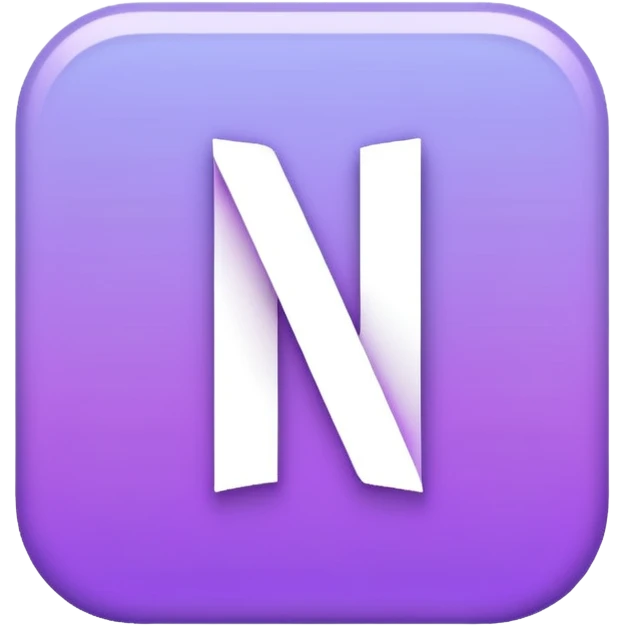 Netflix aesthetic "N" logo in pastel purples emoji
