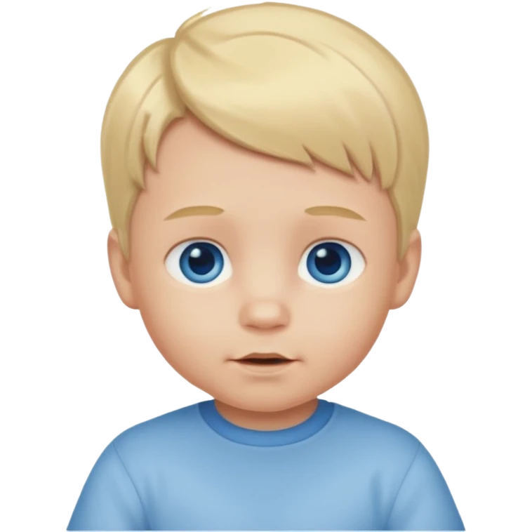 Baby boy with blond hair and blue eyes emoji