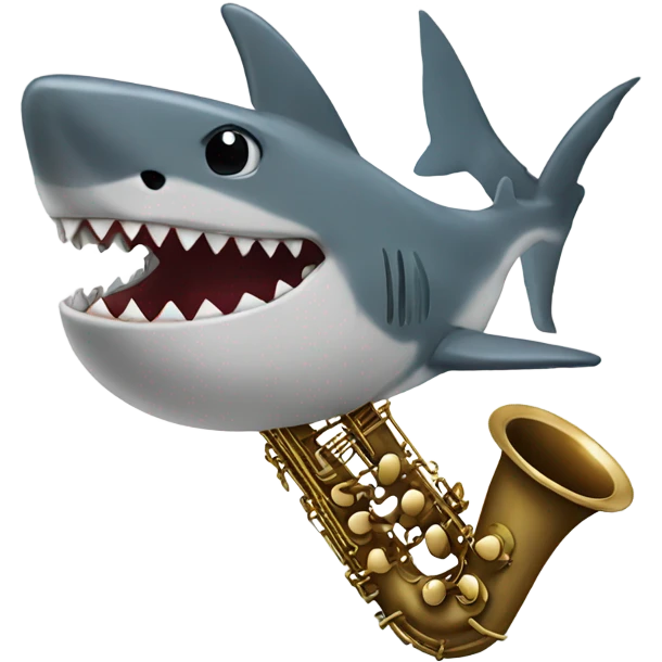 shark saxophone emoji