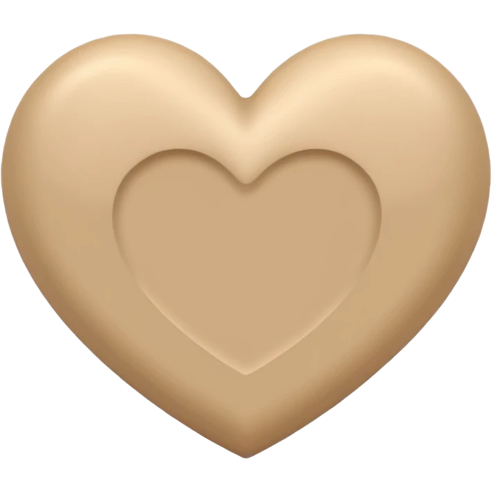 Бежевое сердце emoji