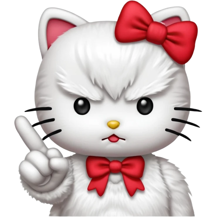 hello kitty middle finger emoji