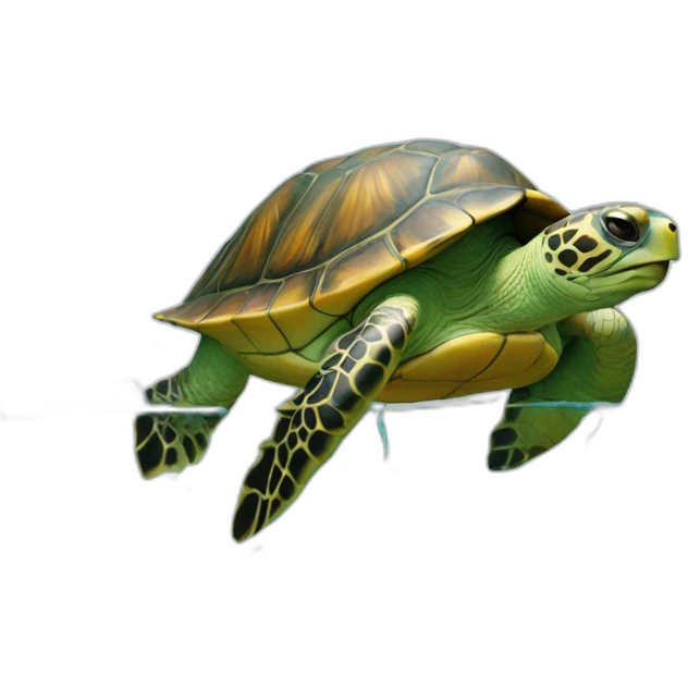 Une tortue dans l’eau  emoji