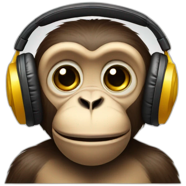 monkey with headphones emoji