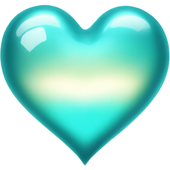 Shiny Aqua heart emoji