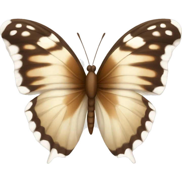 Butterfly beige and white and brown emoji