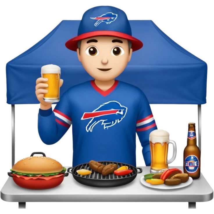 Bills fan tailgating  emoji
