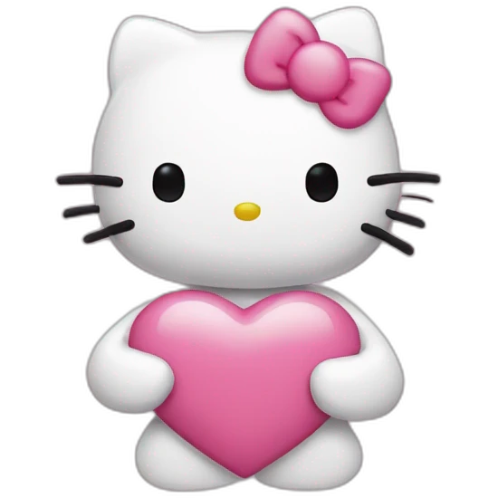 Hello kitty cœur emoji