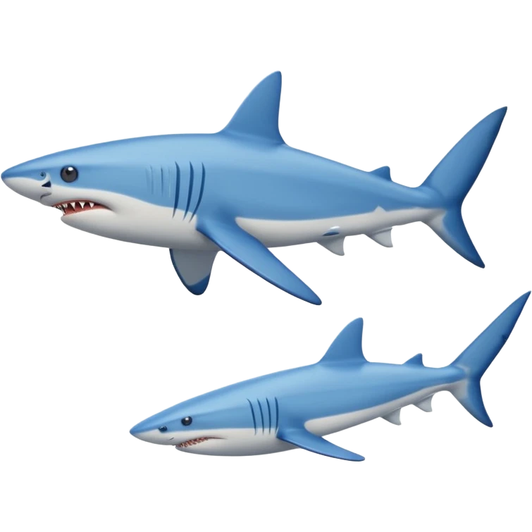 blue shark, with elongated side fins that create legs. On his three feet, he wears blue Nike shoes emoji