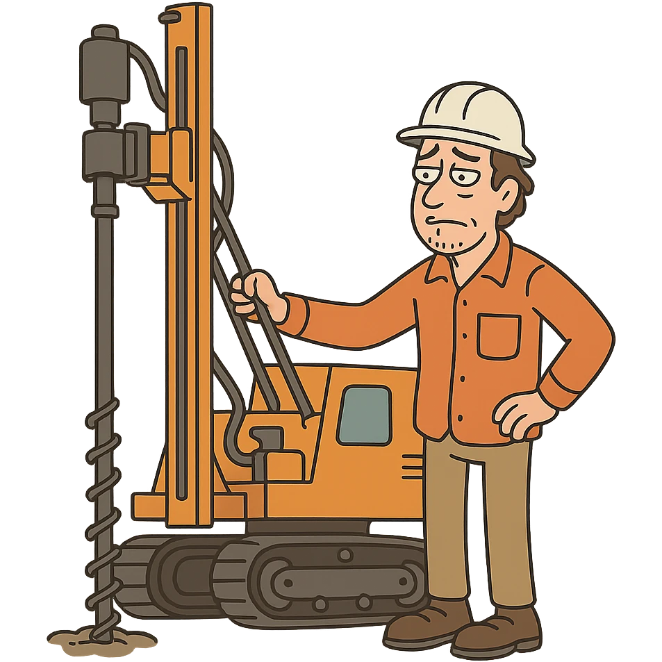 track-mounted geotechnical drilling rig, transparent background emoji