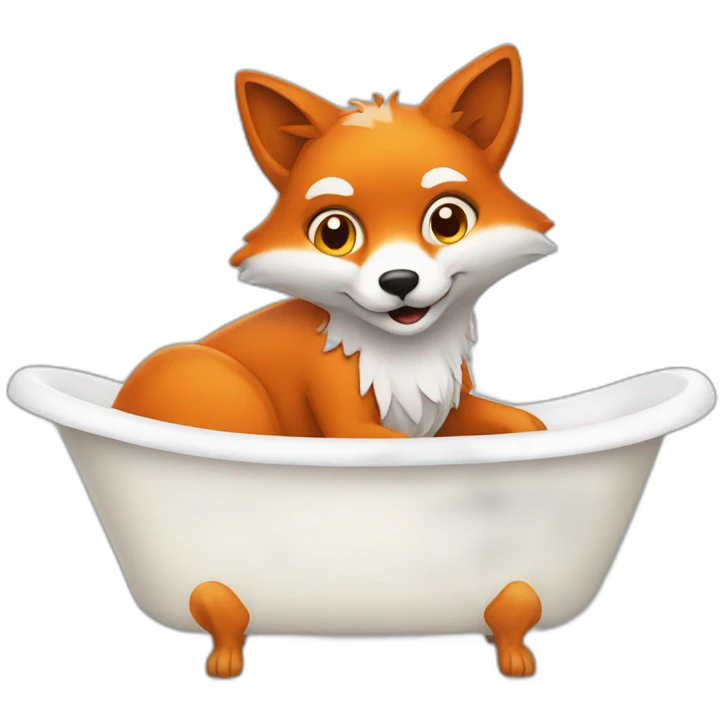 fox in a bathtub emoji