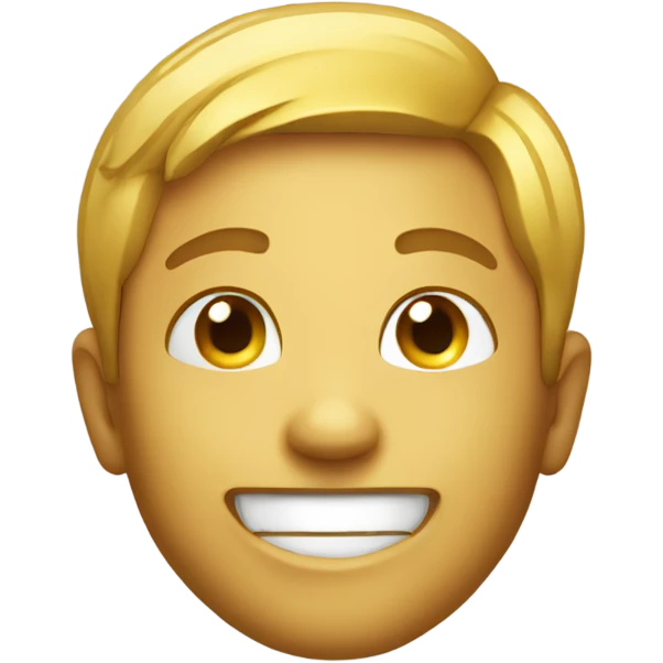 Golden smile emoji
