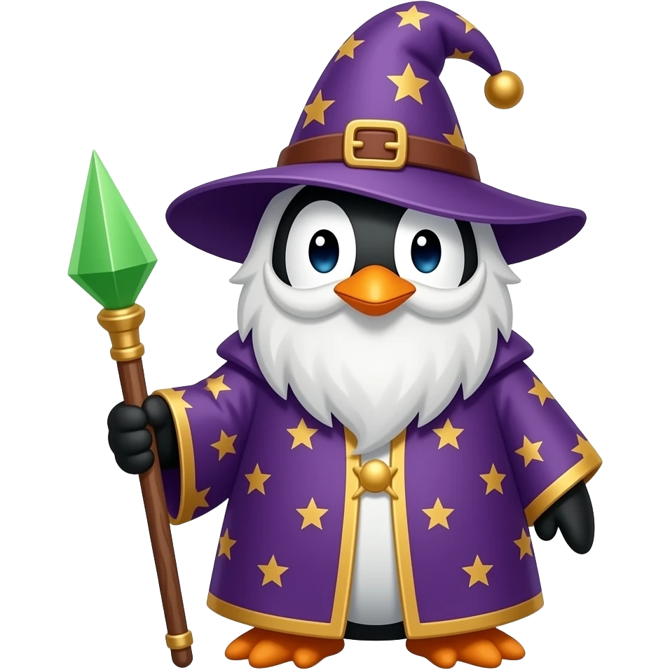 Penguin Wizard emoji