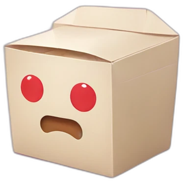Kawaii takeout box emoji