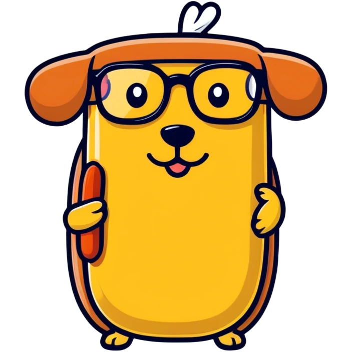 Hotdogs con lentes  emoji