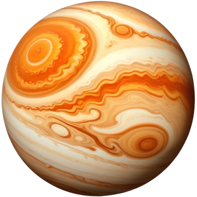 Jupiter is a round planet emoji