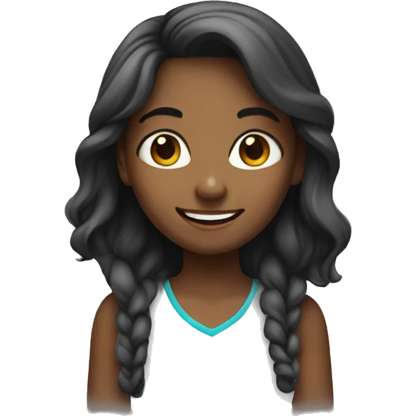Girl criyng with a smile emoji