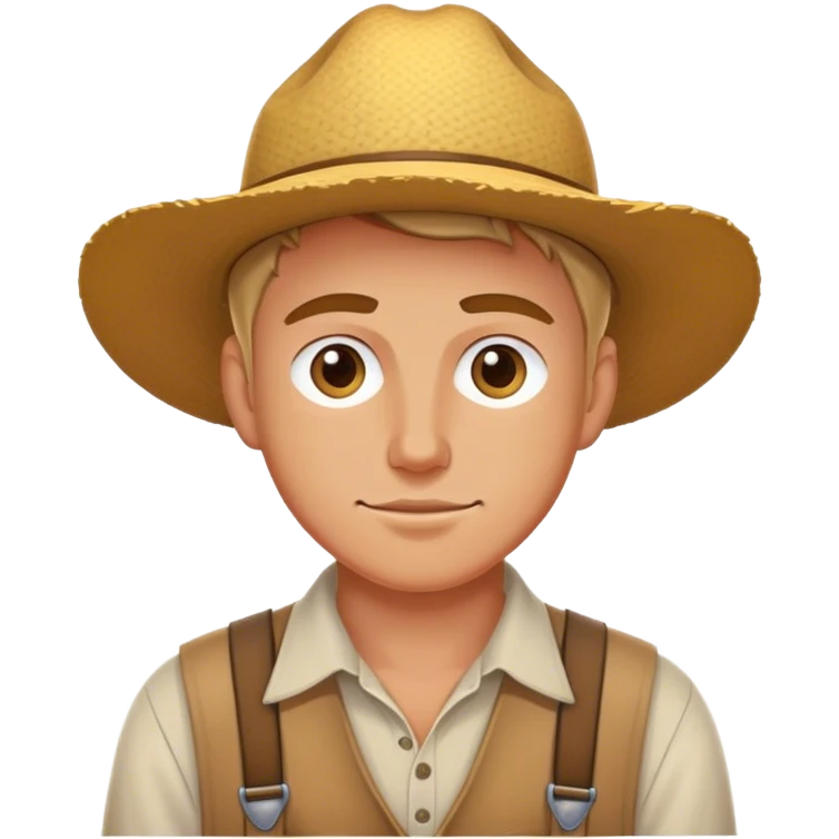 white farmer young emoji