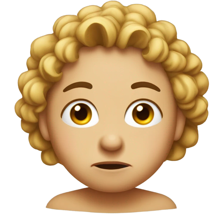 Visually disgusted round face emoji