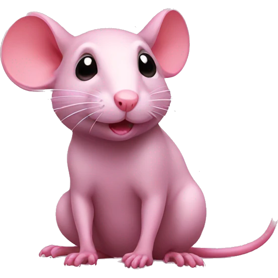 Pink rat emoji
