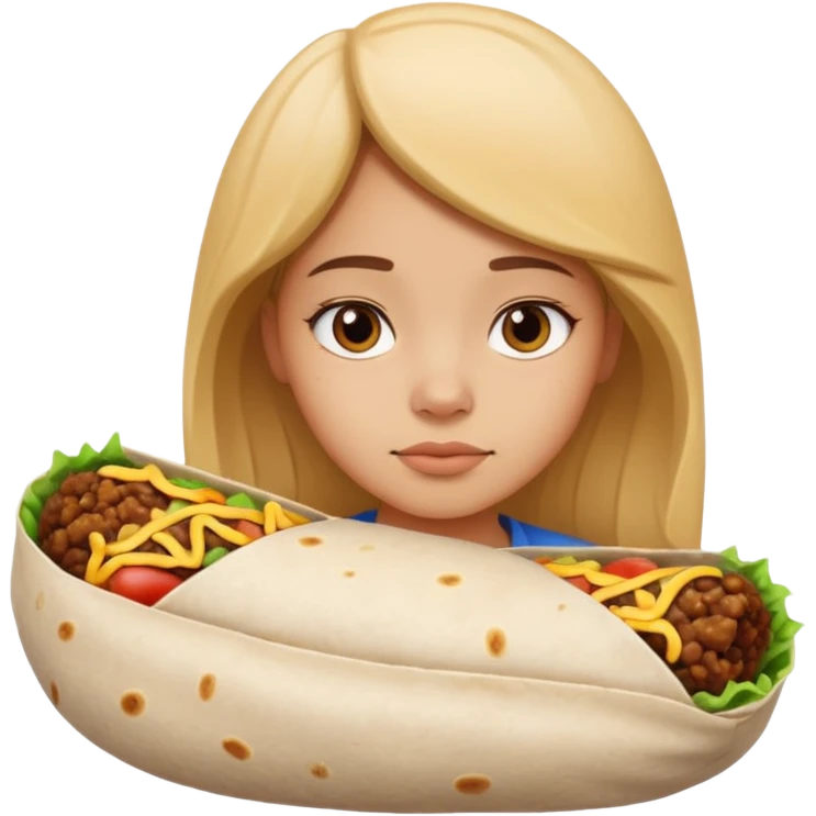 resting burrito face girl emoji