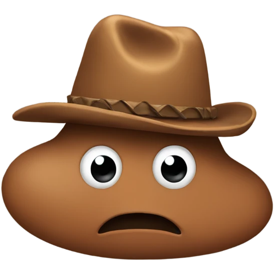 Poop with cowboy hat emoji
