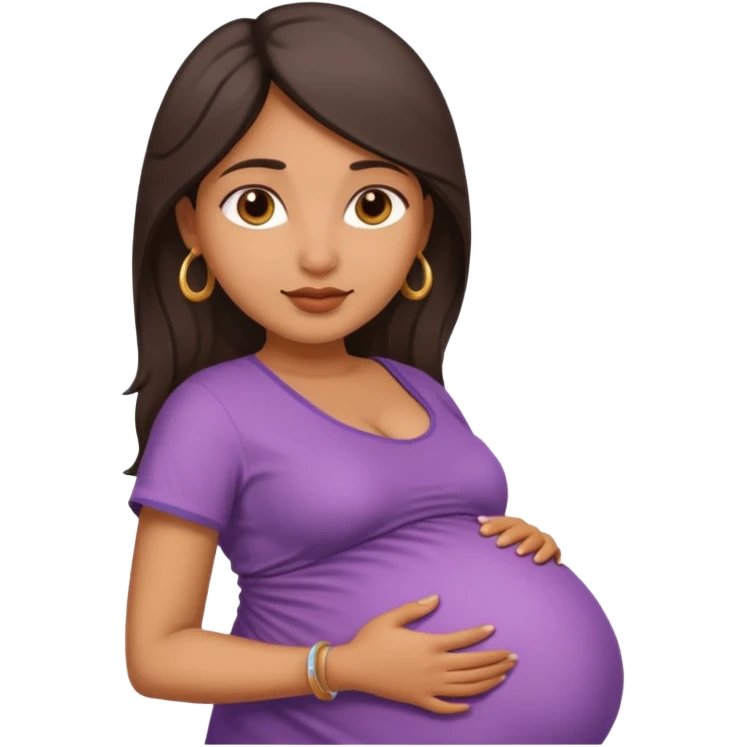 Indian women pregnant emoji
